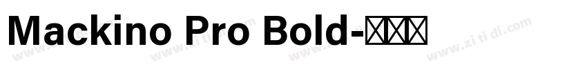 Mackino Pro Bold字体转换